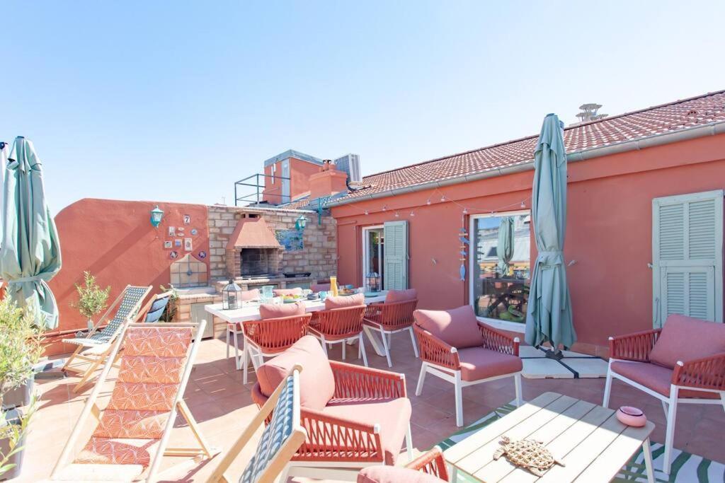 ניס #48 Suite Jean Top Floor Terrace 5Min Walk Sea Ac מראה חיצוני תמונה